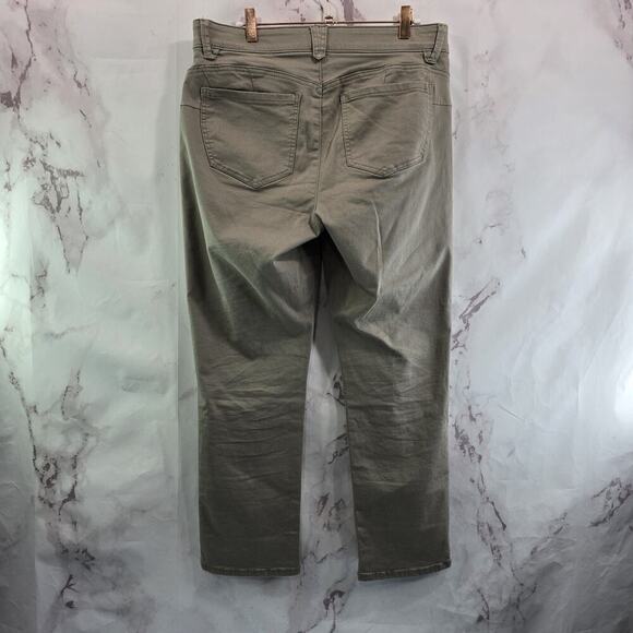 Democracy Pants Women 12 P Brown Crop High Rise Ab Technology Solution - Picture 1 of 11